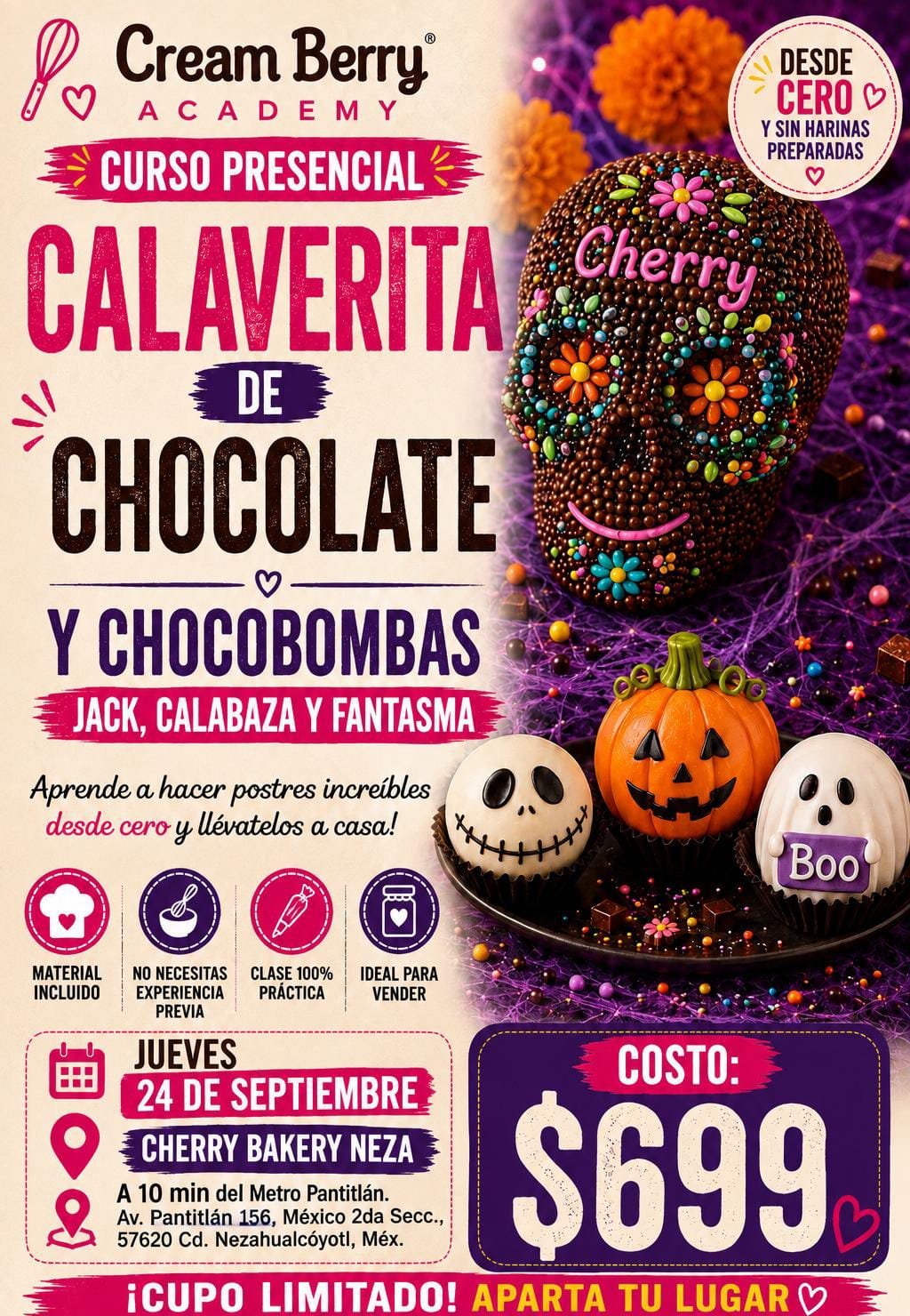 Calaveritas de chocolate decoradas