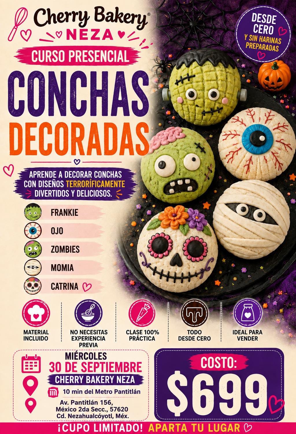 Conchas decoradas Halloween