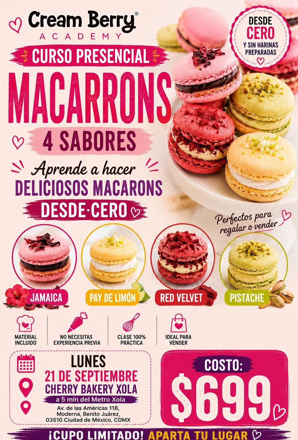 Macarrons 4 sabores