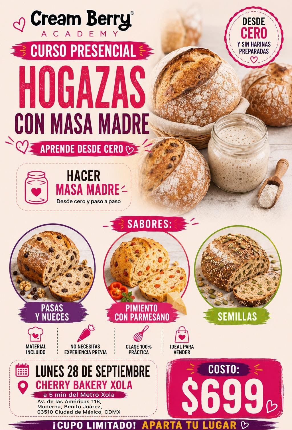 Hogazas con masa madre