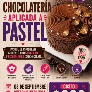 Chocolatería aplicada en pastel 08 septiembre